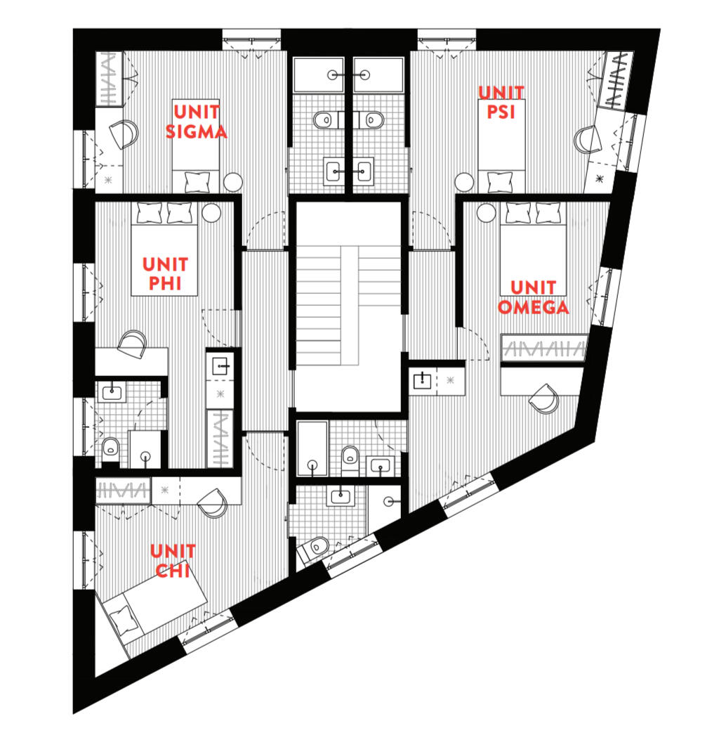 Unit Residence Lisboa Second Floor Plan